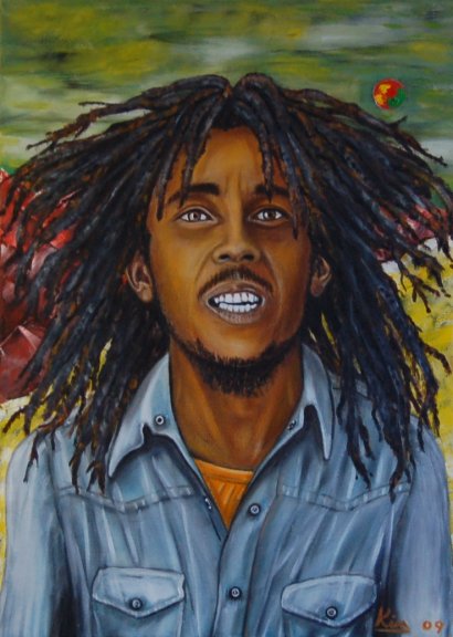 Oil Painting > Smile Jamaica ( Bob Marley )